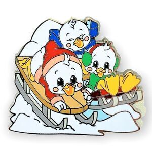 Disney Pin Christmas Cuties Mystery Box Huey Dewey & Louie Sledding 2021